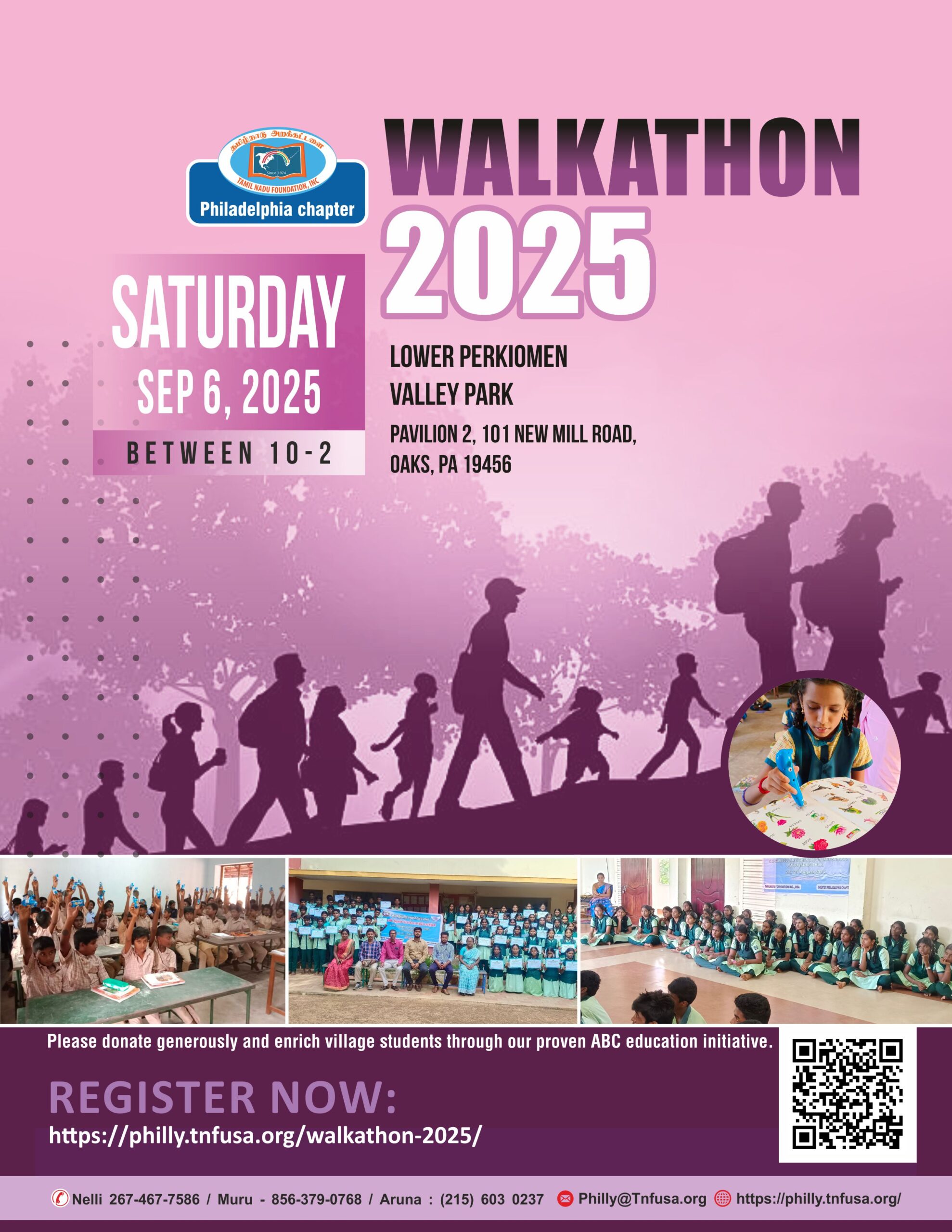 Philadelphia Walk a thon flyer 2025
